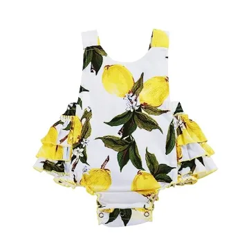 PrinceSasa Cute Summer Outfit for Baby Girls - Floral Ruffles