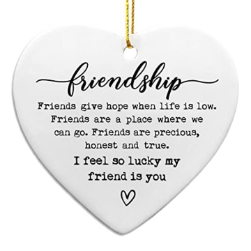 Friendship Ceramic Heart Gift, Sister Inspirational Gift, Friendship Present, Send Love, Best Friend...