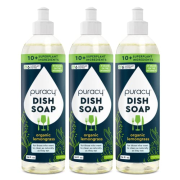 Puracy Natural Dish Soap - Eco-Friendly Dish Cleaner 3 Pack