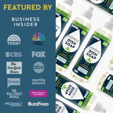 Puracy Natural Dish Soap - Eco-Friendly Dish Cleaner 3 Pack