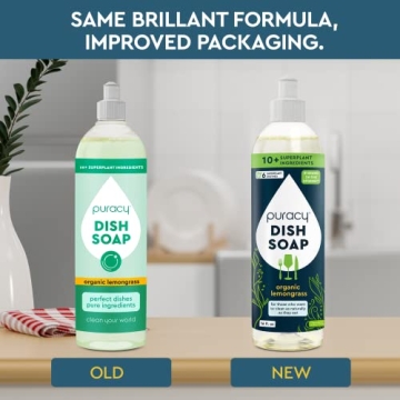 Puracy Natural Dish Soap - Eco-Friendly Dish Cleaner 3 Pack