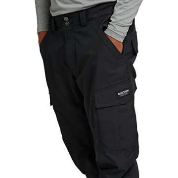 Burton Men's Cargo Snow Pant Regular Fit , True Black W19, Large