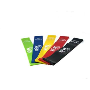 Hope Fitness Gear, Resistance Bands, Exercise Bands, Booty Bands, Loop Resistance Bands, Set of 5 wi...