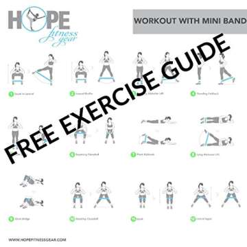 Hope Fitness Gear, Resistance Bands, Exercise Bands, Booty Bands, Loop Resistance Bands, Set of 5 with Carry Bag and EBook Exercise Guide