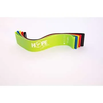 Hope Fitness Gear, Resistance Bands, Exercise Bands, Booty Bands, Loop Resistance Bands, Set of 5 with Carry Bag and EBook Exercise Guide