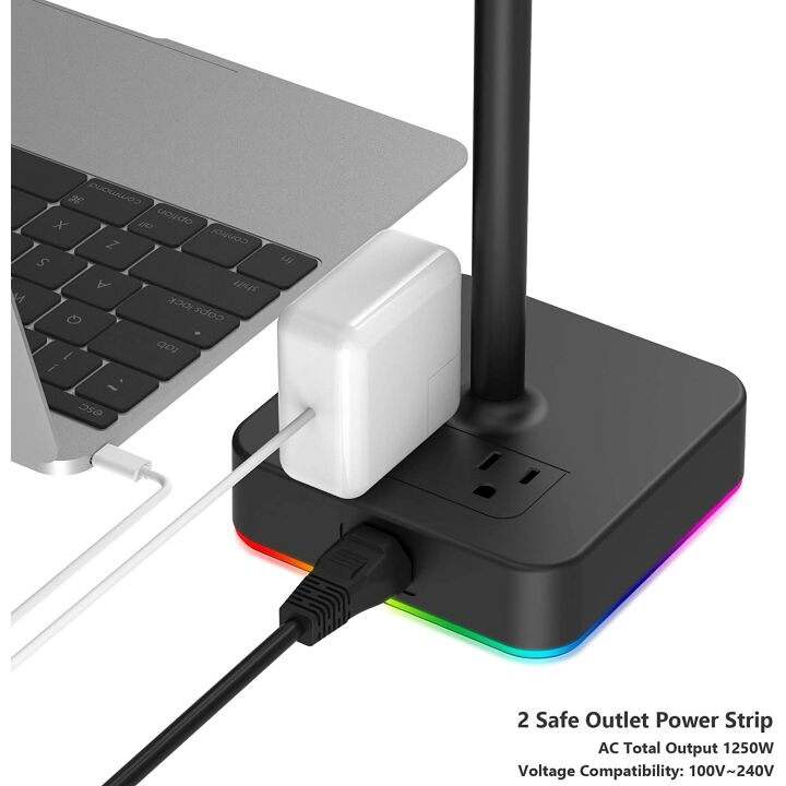 KAFRI RGB Headphone Stand with USB Charger