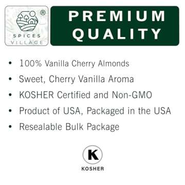 Spices Village Premium Jordan Almonds, Vanilla & Cherry Flavored, Crunchy Candy Coated Almonds, 8 oz...