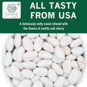 Spices Village Premium Jordan Almonds, Vanilla & Cherry Flavored, Crunchy Candy Coated Almonds, 8 oz, Perfect for Weddings, Baby Showers, Parties, Favors, and Gifting, Kosher Certified