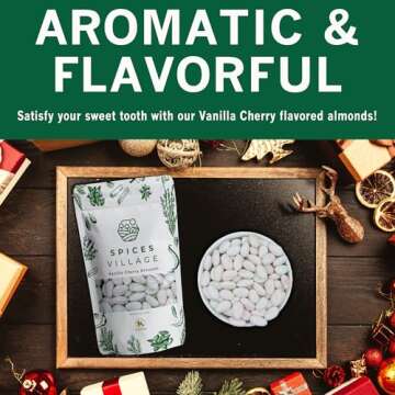 Spices Village Premium Jordan Almonds, Vanilla & Cherry Flavored, Crunchy Candy Coated Almonds, 8 oz, Perfect for Weddings, Baby Showers, Parties, Favors, and Gifting, Kosher Certified