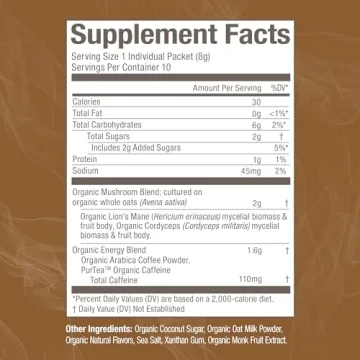 OM Mushroom Coffee Latte Blend - Energy & Clarity Support