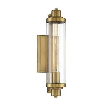 Savoy House Pike 1-Light Vintage Wall Sconce in Warm Brass