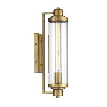 Savoy House Pike 1-Light Vintage Wall Sconce in Warm Brass