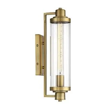 Savoy House Pike 1-Light Vintage Wall Sconce in Warm Brass