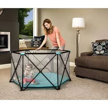 Regalo My Play Deluxe 6-Panel Play Yard with Canopy