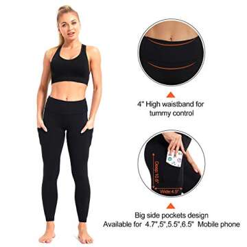 SP3LOPS Yoga Pants with Pockets and Tummy Control