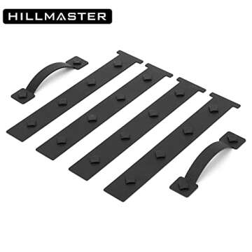 HILLMASTER Garage Door Magnetic Decorative Hardware, 6 Pieces Rectangle Garage Door Magnets Accents ...