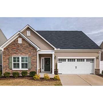 HILLMASTER Garage Door Magnetic Decorative Hardware, 6 Pieces Rectangle Garage Door Magnets Accents Curb Appeal Faux Hinges and Handles Garage Door Decor Hardware Kit, Black(4 Hinges+2 Handles)