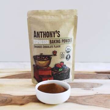 Anthony's Organic Espresso Baking Powder - Enhance Chocolate