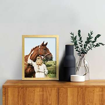 ELSKER&HOME 8x10 Picture Frame Gold Set of 6 - Multi Photo Frames Collage with HD Real Glass for Tab...