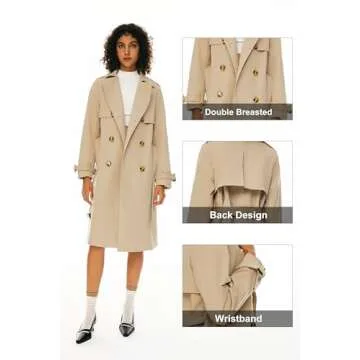 Stylish Orolay Women's Double Breasted Trench Coat