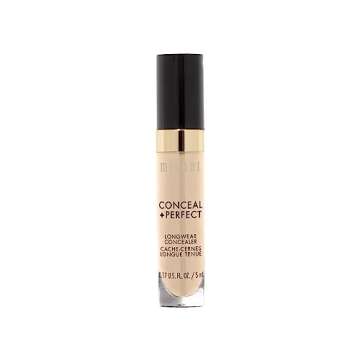 Milani Conceal + Perfect Longwear Concealer - Light Nude (0.17 Fl. Oz.) Vegan, Cruelty-Free Liquid Concealer - Cover Dark Circles, Blemishes & Skin Imperfections for Long-Lasting Wear