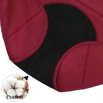 Nalwort Womens Menstrual Period Panties Cotton Leak Proof Underwear Postpartum Protective Briefs
