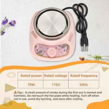 Anpro Candle Making Supplies, Candle Making Kit w/Wax Melter, DIY Gift for Kids, Beginners, Including 70w Electronic Stove, 900ml Candle Make Pot,Candle Wicks,Wicks Holder,Thermometers(Pink)