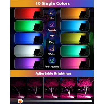 MEIKEE RGBW LED Flood Lights for Christmas and Halloween