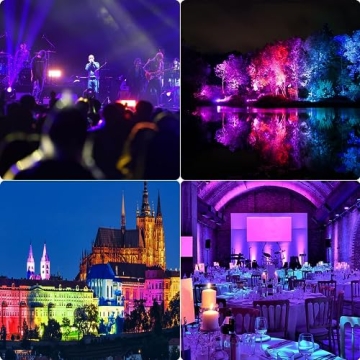 MEIKEE RGBW LED Flood Lights for Christmas and Halloween