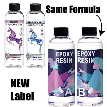 Epoxy Resin Kit 16 Ounce- (8oz Resin + 8oz Hardener) Resin Epoxy Craft Kit Gift- Non-Toxic, Crystal ...