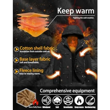 TACVASEN Men's Warm Jacket for Winter Adventures