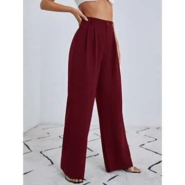 SweatyRocks Casual High Waisted Wide Leg Pants for Women