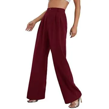 SweatyRocks Casual High Waisted Wide Leg Pants for Women
