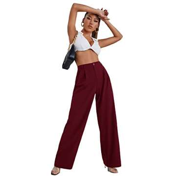 SweatyRocks Casual High Waisted Wide Leg Pants for Women