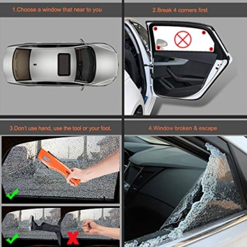LUXON 8-in-1 Car Safety Tool Emergency Escape Survival Kit