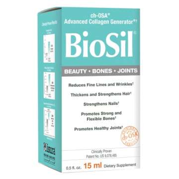 Natural Factors BioSil Dietary Supplement for Healthy Hair, Skin & Nails, 0.5 Oz
