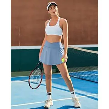 ED3SIZE Skorts for Women with Pockets Tennis Skirt with Shorts High Waist Golf Skorts Pleated Athlet...