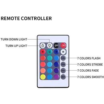 Holinox 3D Lamp Gadget Gift with Remote Control 16 Led Colors , MFT-015
