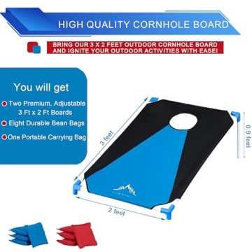 Himal Portable Cornhole Game Set with 8 Bean Bags - Easy Travel