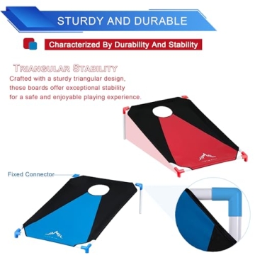 Himal Portable Cornhole Game Set with 8 Bean Bags - Easy Travel