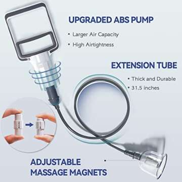 KingPavonini 32 Cups Cupping Therapy Set, Professional Chinese Cupping Set with Magnetics, Portable Vacuum Cupping for Cellulite Reduction, Pain Relief and Blood Circulation