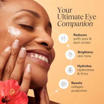 LilyAna Naturals Eye Cream for Dark Circles and Puffiness, Under Eye Cream for Wrinkles and Bags, Anti Aging Eye Cream helps Improve Dryness; for Sensitive Skin (Bottle, 1.0 Ounce (Pack of 1))