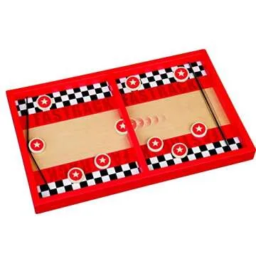 Fastrack Air Hockey Puck Game | Test Speed and Accuracy with The Original Wooden 2-Player Disc Sling...
