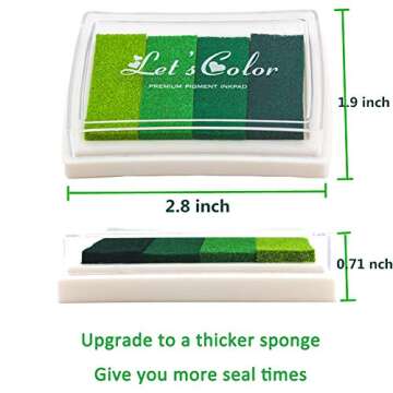 Craft Ink Pad Stamps Partner Rainbow Set of 6, DIY Multicolor Craft Stamp Pad 24 Colors for Stamps, ...