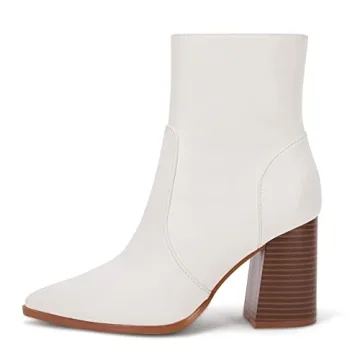 Ermonn Chunky Heels Ankle Boots for Women - Stylish Comfort