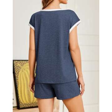 Ekouaer Women’s Soft Pajama Set with Drawstring Shorts