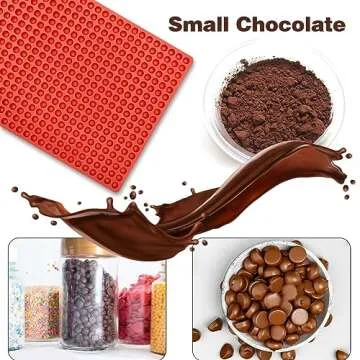 Palksky 468-Cavity Mini Round Silicone Mold/Chocolate Drops Mold/Dog Treats Pan/Semi Sphere Gummy Candy Molds for Ganache Jelly Caramels Cookies Pet Treats Baking Mold (1 Cavity - 0.02 Oz)