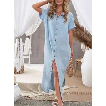 Herseas Women's Stylish Beach Cover-Up Maxi Dress