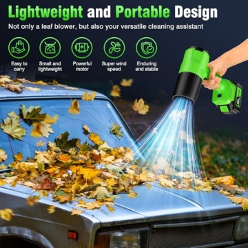 Lightweight Cordless Leaf Blower with Dual Battery Power