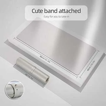 YSAGi Multifunctional Office Desk Pad, Ultra Thin Waterproof PU Leather Mouse Pad, Dual Use Desk Writing Mat for Office/Home (31.5" x 15.7", Grey)